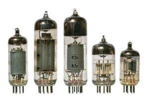 Vacuum tubes, used before the invention of the transistor 