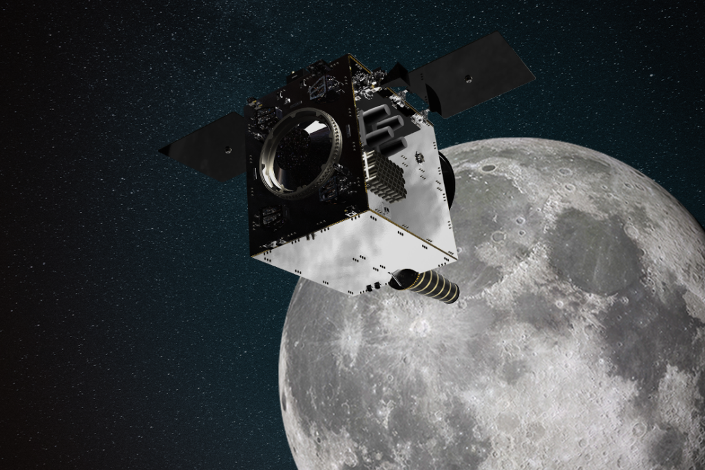Lunar Pathfinder Spacecraft in orbit