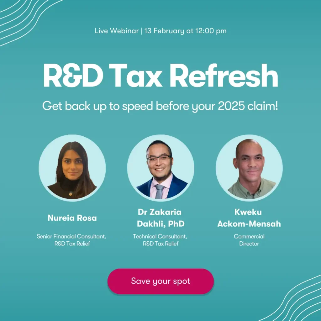 R&D Tax Refresh Pop Up, featuring Nuri, Zak and Kweku