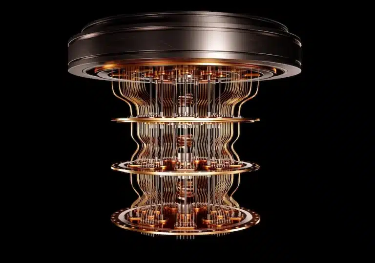 A rendering of a quantum computer