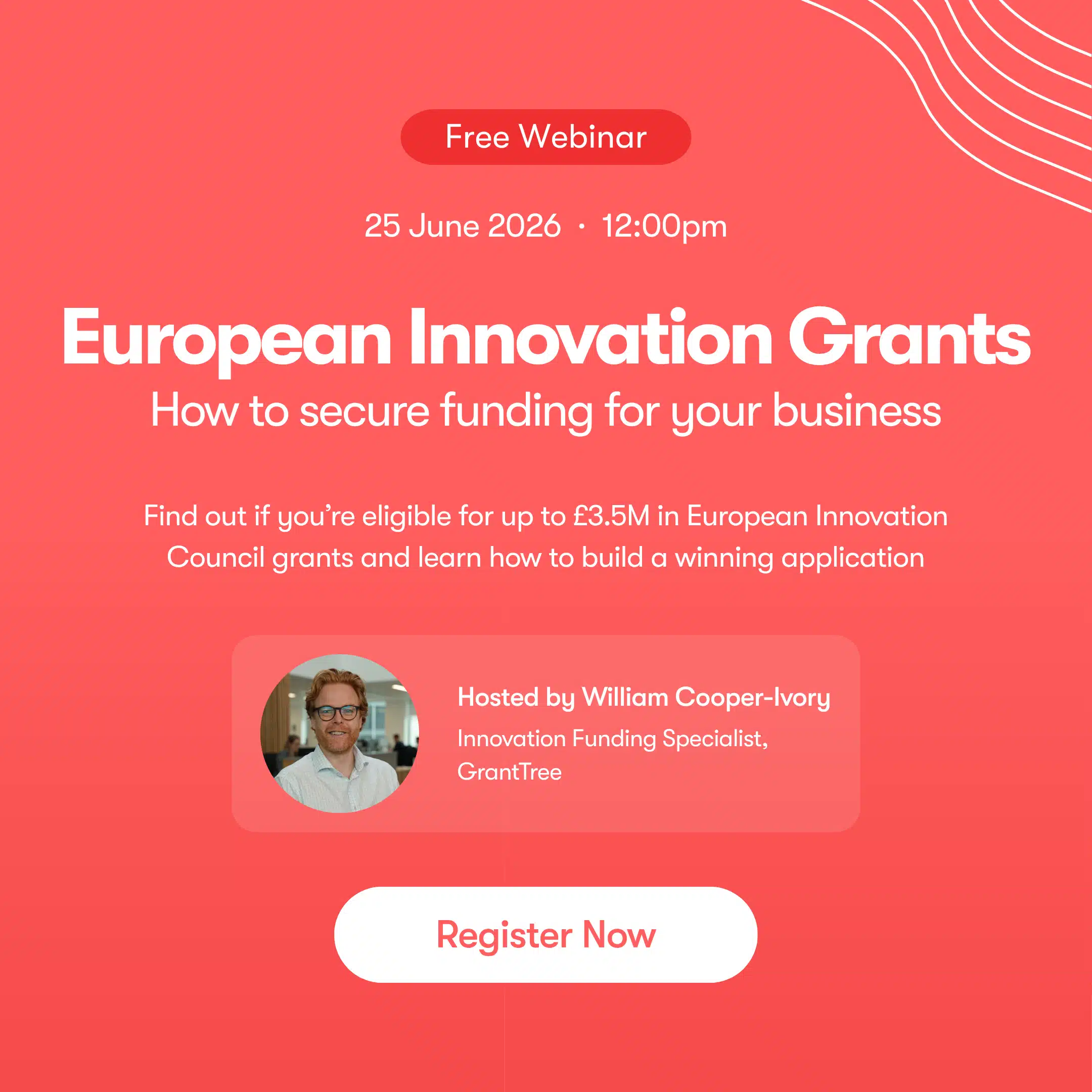 European Innovation Grants webinar — 25 June 2026. Register now.