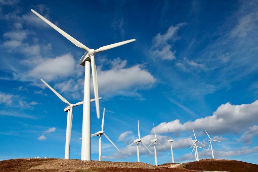 wind turbines farm